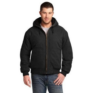 EMBROIDEREDCornerstone® Washed Duck Cloth Insulated Hooded Work Jacket