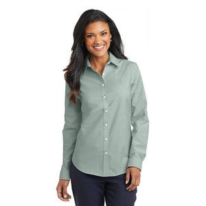 EMBROIDERED -Ladies Port Authority® SuperPro™ Oxford Shirt