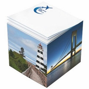 4-color process printing Post-it® Custom Printed Noted Full Cube (3 3/8"x3 3/8"x3 3/8")