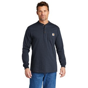 EMBROIDERED - CTK128 - Carhartt® Long Sleeve Henley T-Shirt
