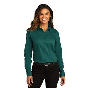 EMBROIDERED -Port Authority® Ladies Long Sleeve Super Pro™ React™ Twill Shirt