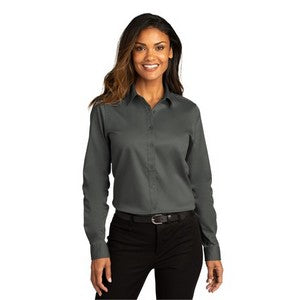 EMBROIDERED -Port Authority® Ladies Long Sleeve Super Pro™ React™ Twill Shirt