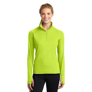 EMBROIDERED-Sport-Tek® Ladies' Sport-Wick® Stretch 1/2-Zip Pullover Sweatshirt