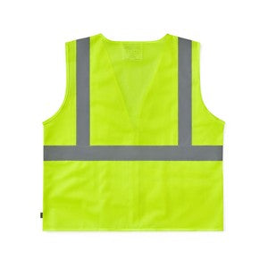 Hi-Viz ANSI Class 2 Solid Mesh Safety Vest With Pocket