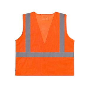 PRINTED -MAX428- ANSI Class 2 Full-Zip Mesh Safety Vest with Pocket