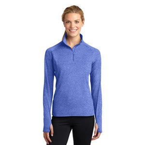 EMBROIDERED-Sport-Tek® Ladies' Sport-Wick® Stretch 1/2-Zip Pullover Sweatshirt