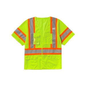 PRINTED ANSI Class 3 Deluxe Safety Vest Velcro™ Front Closure