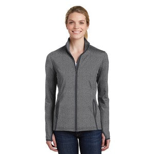 EMBROIDERED-Sport-Tek® Ladies' Sport-Wick® Stretch Contrast Full-Zip Jacket