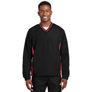 EMBROIDERED Sport-Tek® Men's Tipped V-Neck Raglan Wind Shirt