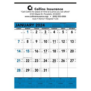 Triumph® Calendars Blue & Black Contractor Memo