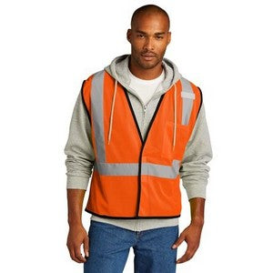 PRINTED CornerStone ® ANSI 107 Class 2 Economy Mesh One-Pocket Vest