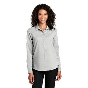 EMBROIDERED -Port Authority® Ladies Long Sleeve Performance Staff Shirt