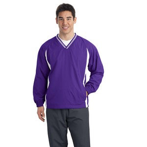 EMBROIDERED Sport-Tek® Men's Tipped V-Neck Raglan Wind Shirt