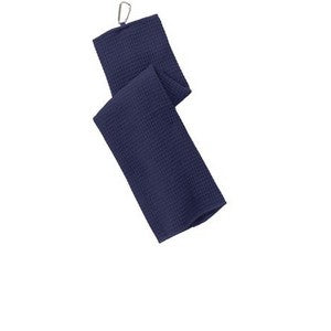 Port Authority® Waffle Microfiber Golf Towel- Embroidered