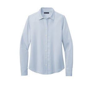 EMBROIDERED -Brooks Brothers® Women's Full-Button Satin Blouse