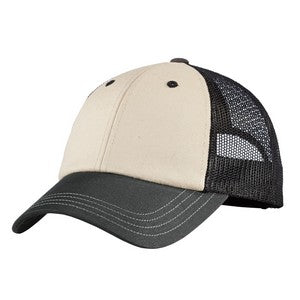 EMBROIDERED District® Tri-Tone Mesh Back Cap
