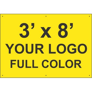 3'x8' BANNER WITH GROMMETS