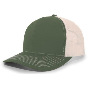EMBROIDERED - 104S - Pacific Headwear Contrast Stitch Trucker Snapback