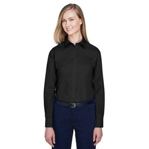 EMBROIDERED-Devon and Jones Ladies' Crown Woven Collection? Solid Broadcloth
