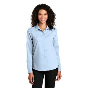 EMBROIDERED -Port Authority® Ladies Long Sleeve Performance Staff Shirt
