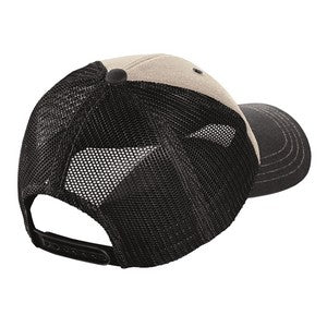 EMBROIDERED District® Tri-Tone Mesh Back Cap