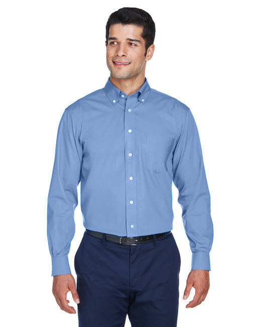 EMBROIDERED - D630 - Devon and Jones Men's Crown Woven Collection Solid Oxford