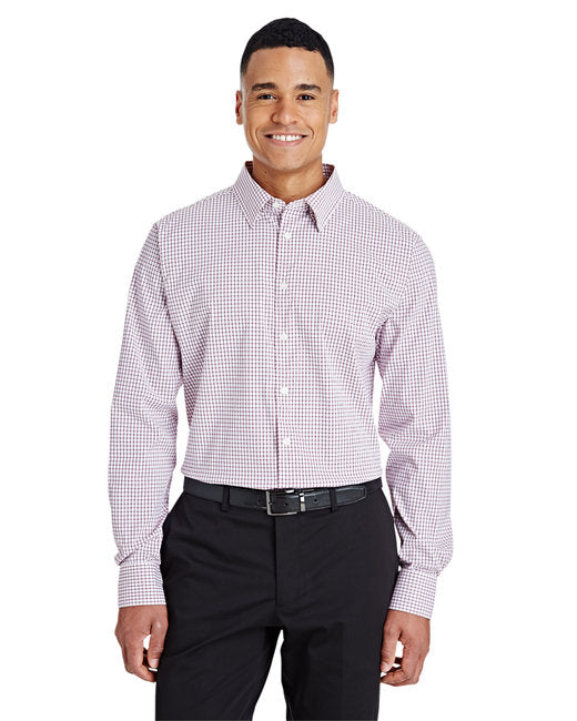 EMBROIDERED - DG540 - Devon and Jones CrownLux Performance Men's Micro Windowpane Shirt
