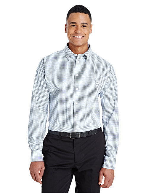 EMBROIDERED - DG540 - Devon and Jones CrownLux Performance Men's Micro Windowpane Shirt