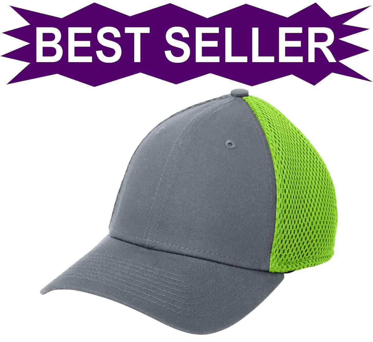 EMBROIDERED - NE1020 - New Era® Mid Structured 39THIRTY Stretch Mesh Cap