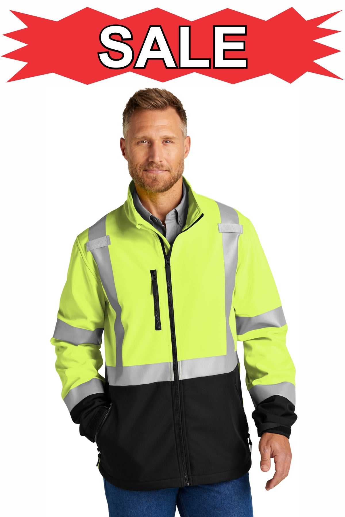 ***SALE***EMBROIDERED- CSJ503 - CornerStone® ANSI 107 Class 3 Soft Shell Jacket