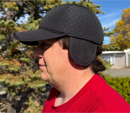 ***SALE*** RIDG105 - RIDG MTN Quilted Winter Cap with Ear Flaps - EMBROIDERED