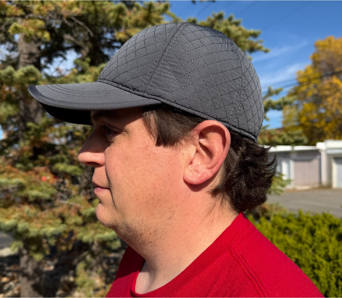 ***SALE*** RIDG105 - RIDG MTN Quilted Winter Cap with Ear Flaps - EMBROIDERED