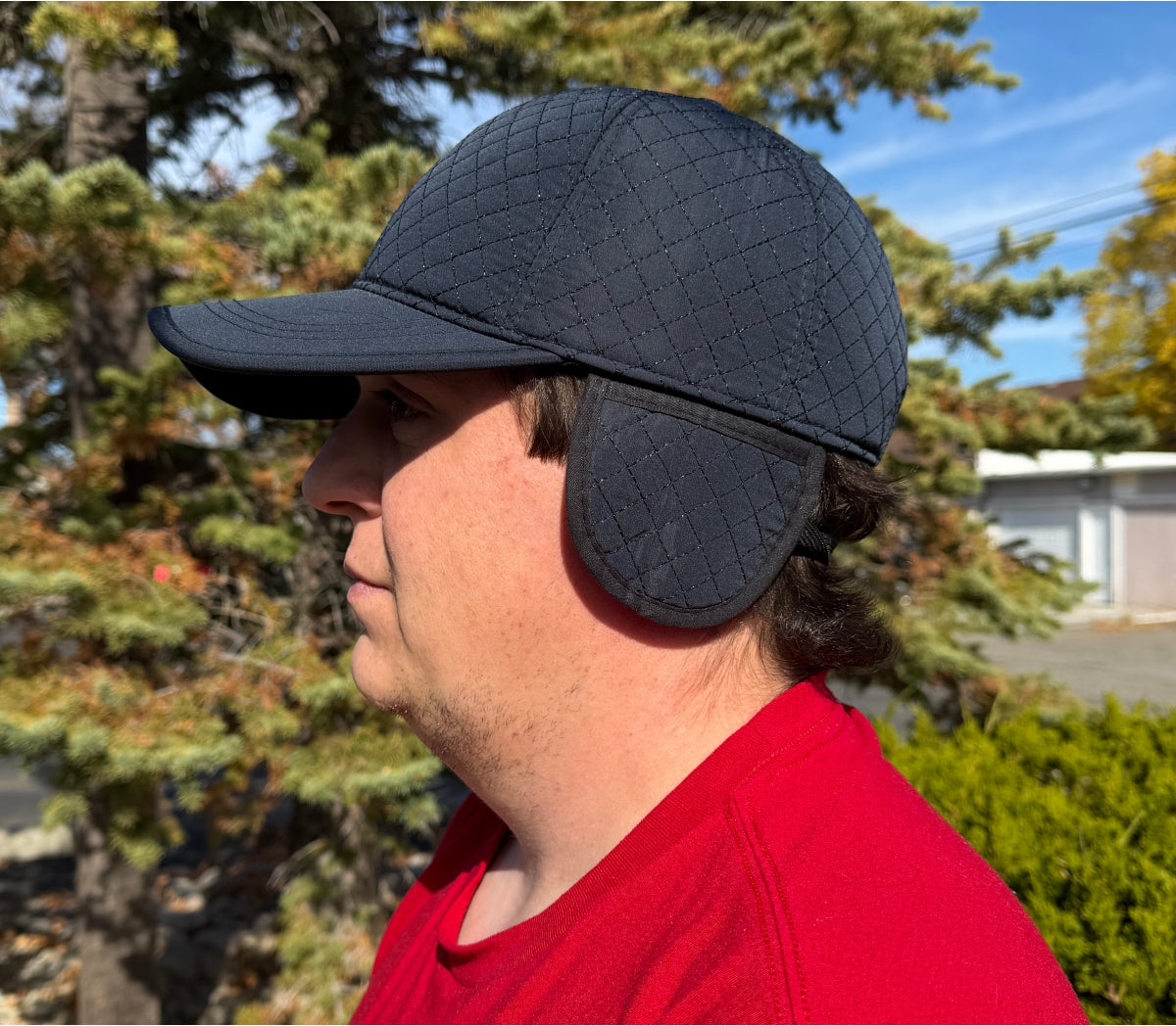 ***SALE*** RIDG105 - RIDG MTN Quilted Winter Cap with Ear Flaps - EMBROIDERED