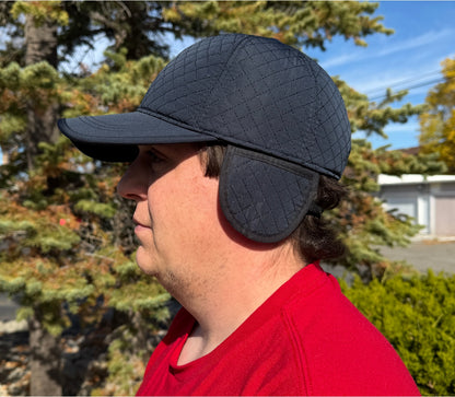 ***SALE*** RIDG105 - RIDG MTN Quilted Winter Cap with Ear Flaps - EMBROIDERED