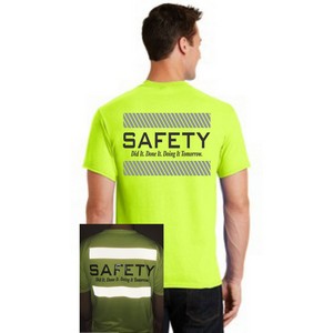 REFLECTIVE SAFETY SLOGAN T-SHIRT
