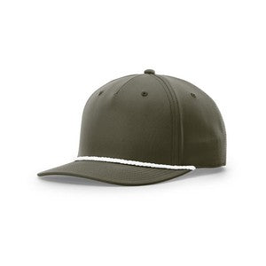 EMBROIDERED Richardson® Structured Mid-Pro  FIVE PANEL CLASSIC ROPE CAP