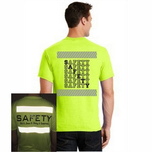 REFLECTIVE SAFETY SLOGAN T-SHIRT