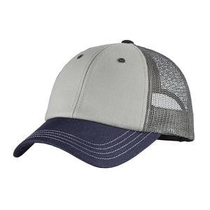 EMBROIDERED District® Tri-Tone Mesh Back Cap