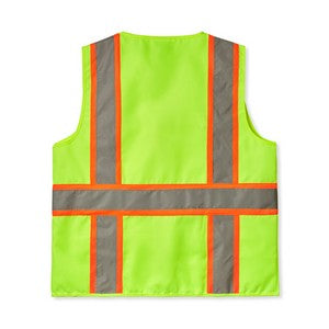PRINTED -MAX447 - ANSI Class 2 Solid Twill 6 Pocket Safety Vest