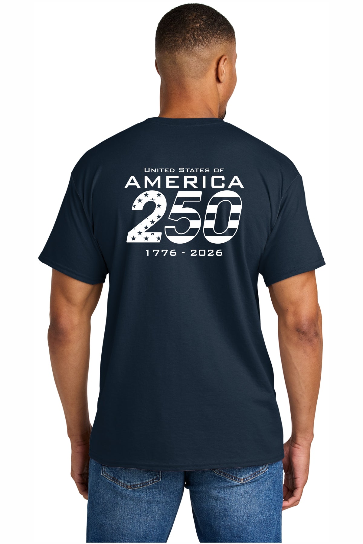 SCREEN PRINTED -250th AMERICAN ANNIVERSARY- 8000 - Gildan® - DryBlend® 50 Cotton/50 Poly T-Shirt